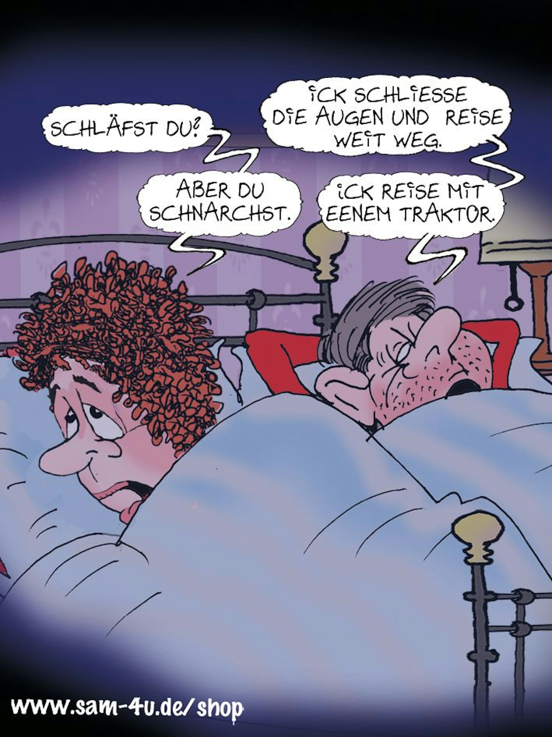 Lust auf etwas Humor? Jeden Tag bringt Zeichner Sam Paff aus Berlin unseren Cartoon des Tages aufs Papier.