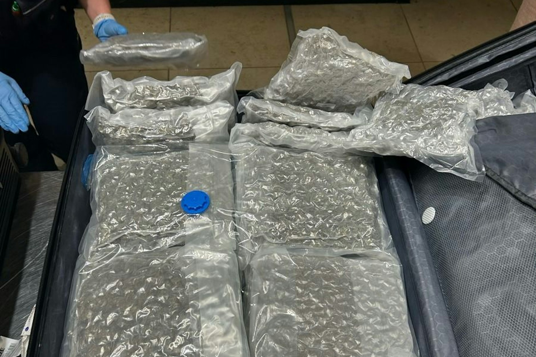 Das Cannabis war in diversen Vakuumtüten verpackt.