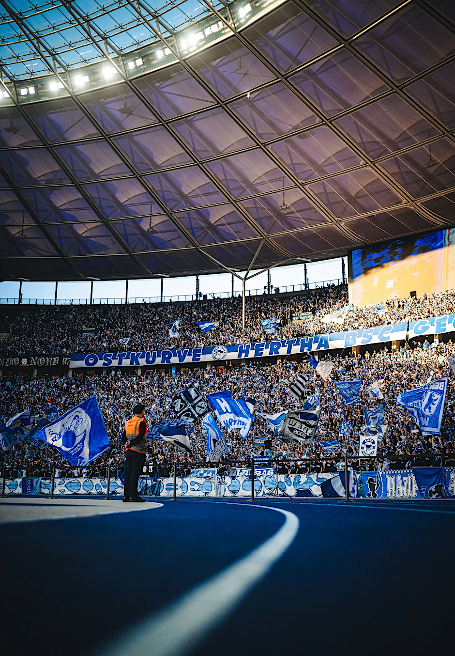 Volles Olympiastadion mit den treuen Hertha-Fans, aber ziemlich leeres Punktekonto in den Heimspielen.