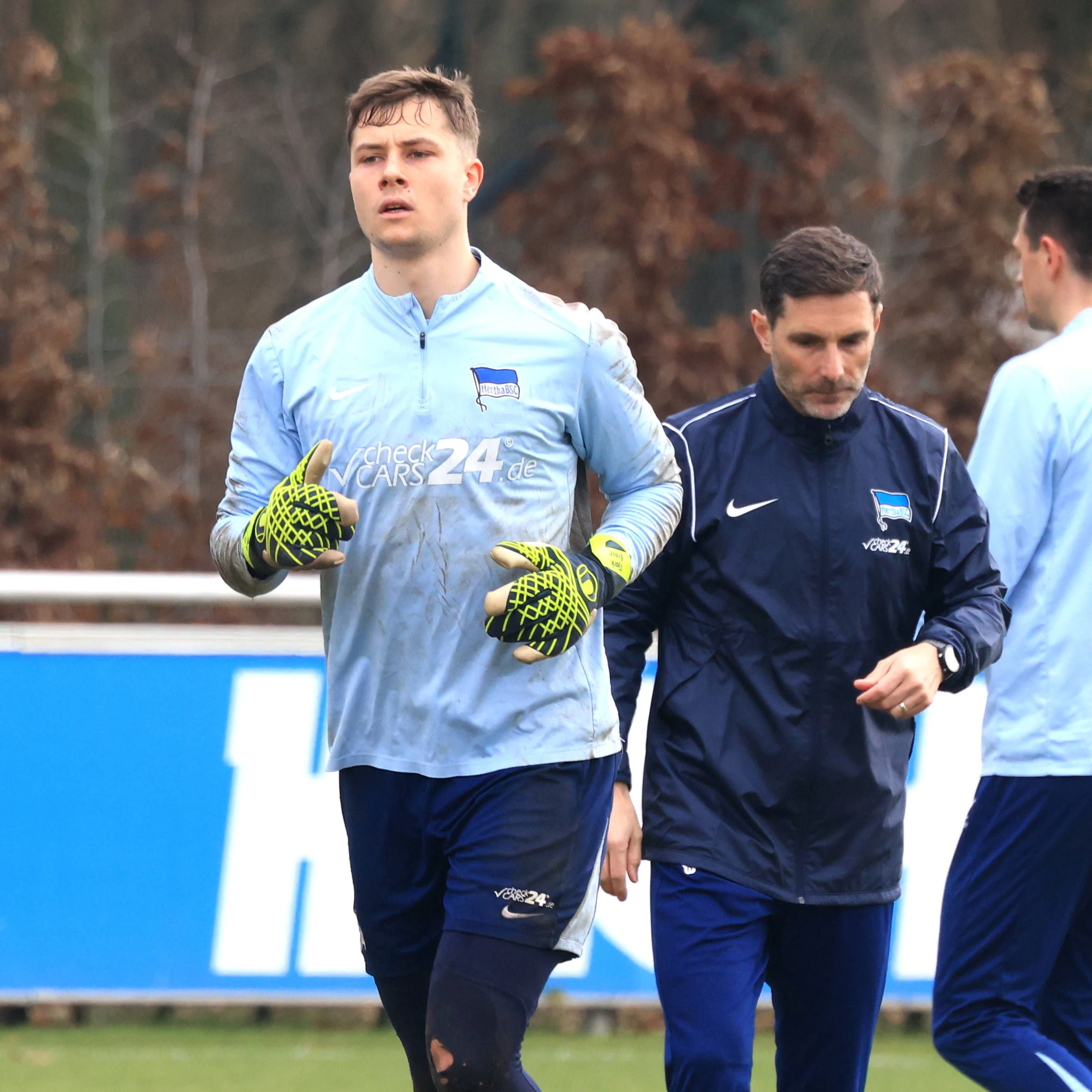 Torwart Tjark Ernst profitierte vom Trainerwechsel bei Hertha BSC. Stefan Leitl machte ihn sofort wieder zur Nummer 1.
