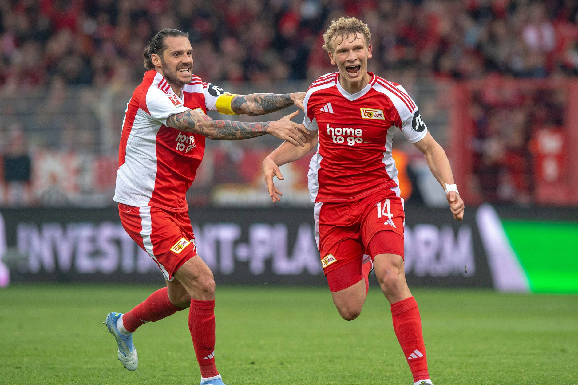 Christopher Trimmel (38) und Leopold Querfeld (21) wollen mit dem 1. FC Union auch in Bochum jubeln.