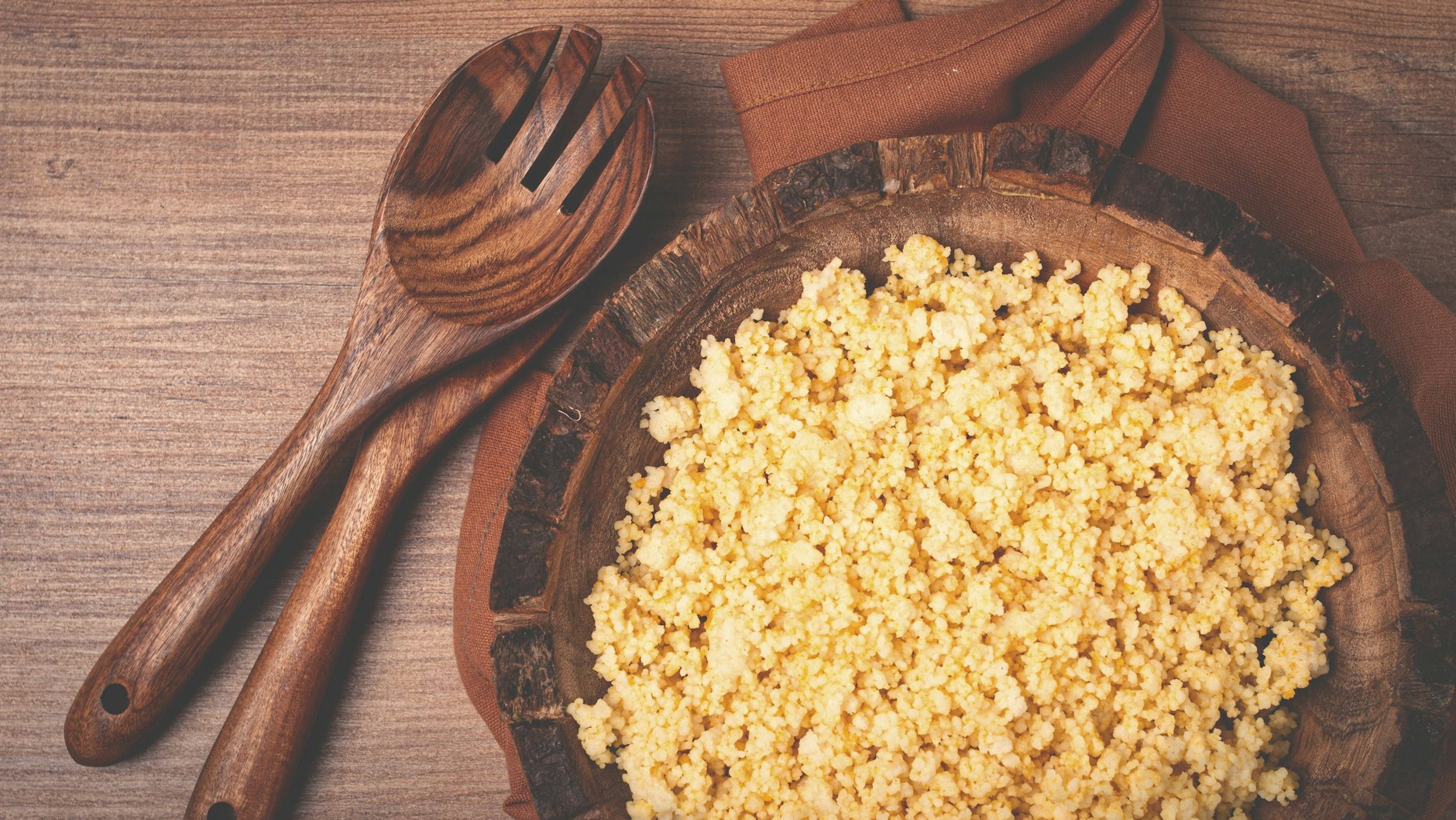 So sieht gekochter Couscous aus.