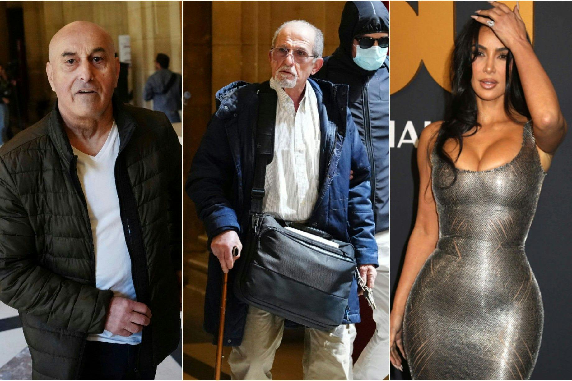 Yunice Abbas (71, li.) und Aomar Aït Khedache (68, genannt „der alte Omar“) vor Gericht in Paris. Sie sind zwei der Männer, die Kim Kardashian 2016 ausgeraubt haben sollen.