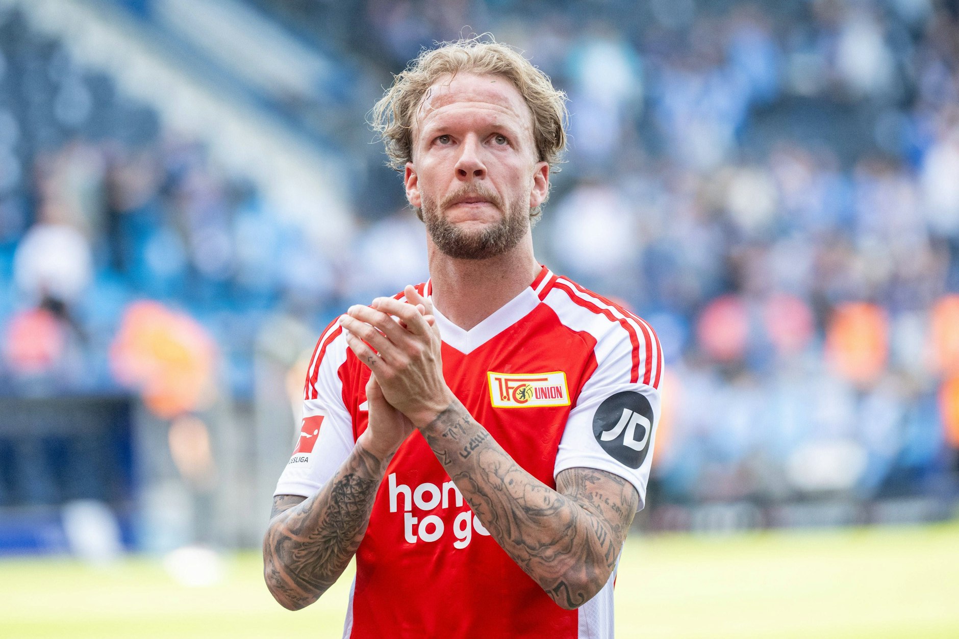 Nachdenklich: Ex-Abwehrchef Kevin Vogt (33) stand für den 1. FC Union in Bochum erstmals nach mehr als drei Monaten wieder auf dem Platz – als Einwechselspieler.