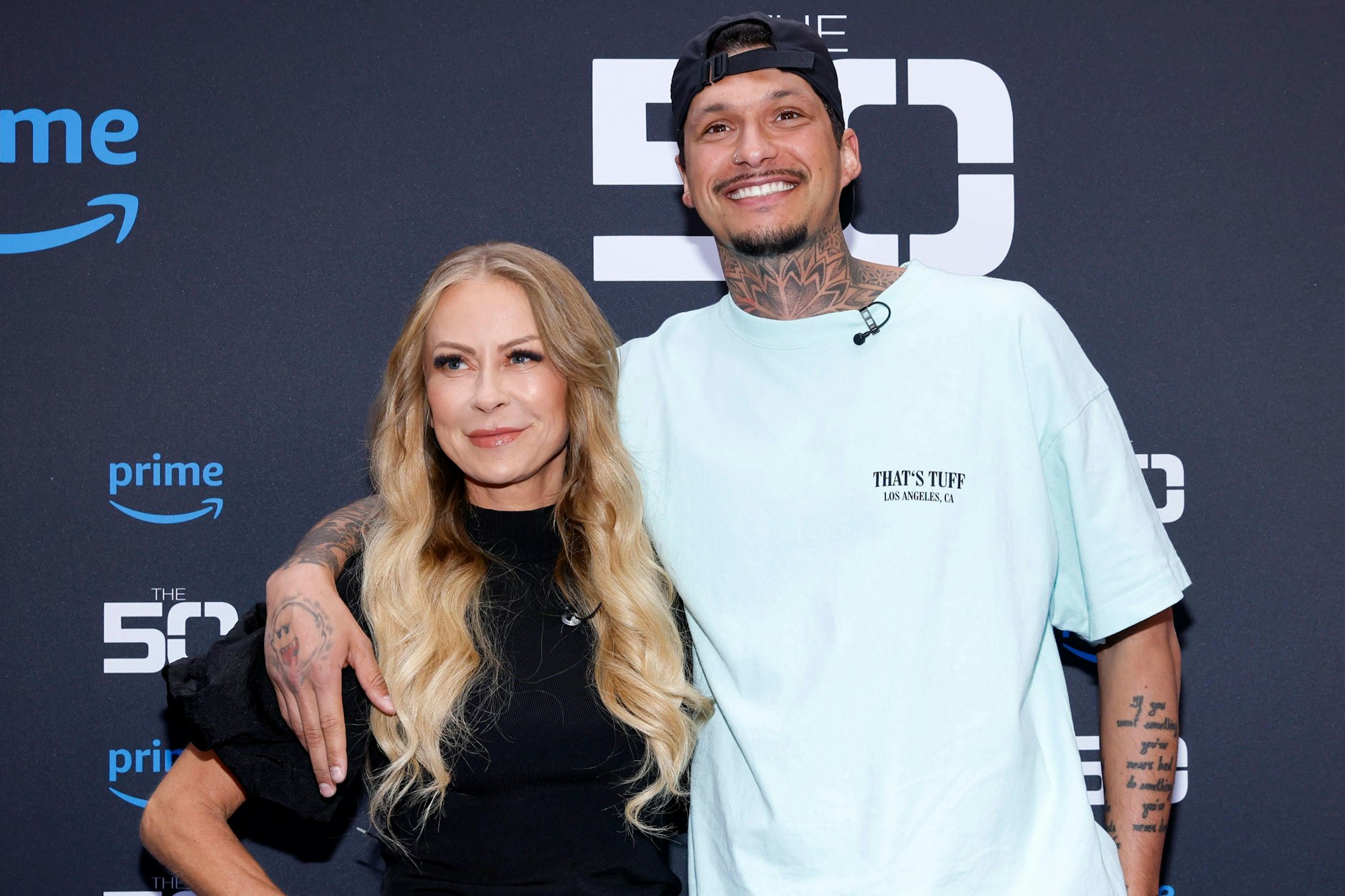 Jenny Elvers und Yasin Mohamed bei einem Event für die erste Staffel „The 50“.