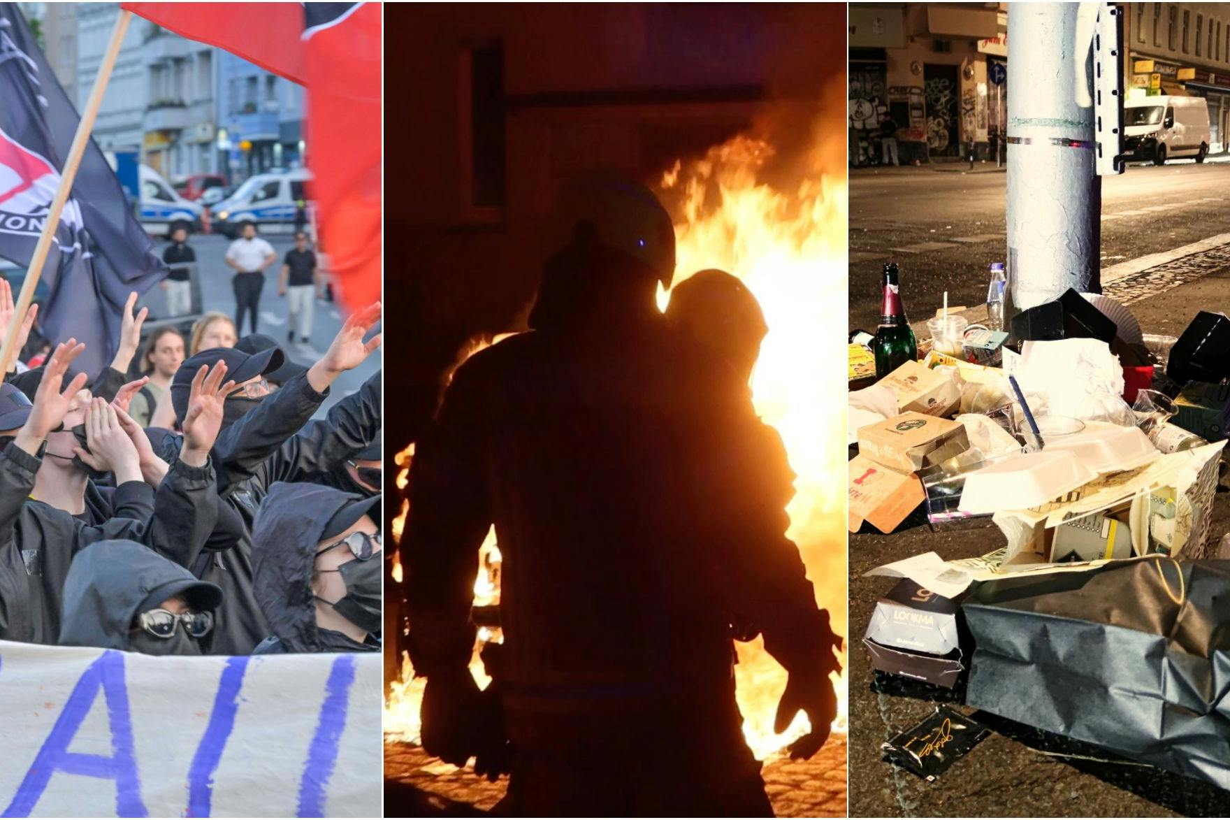 Berliner Polizei zieht Bilanz: 1. Mai in Berlin mit Festnahmen, brennenden Autos und Co.