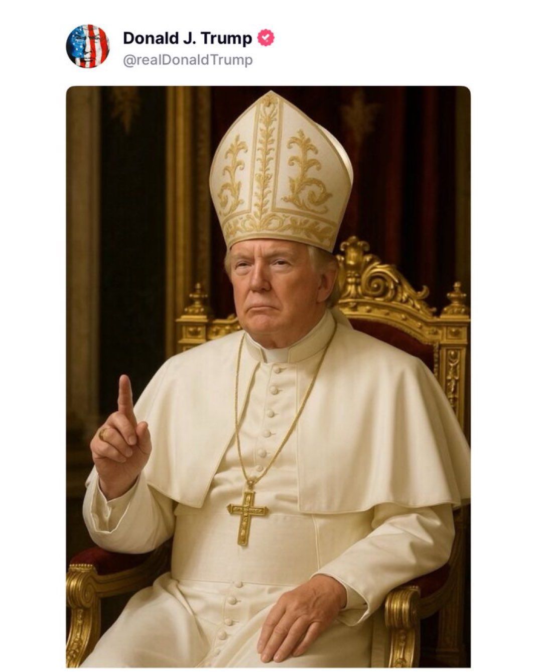 Image - Irres Bild aus dem Weißen Haus! Will Trump jetzt Papst werden?