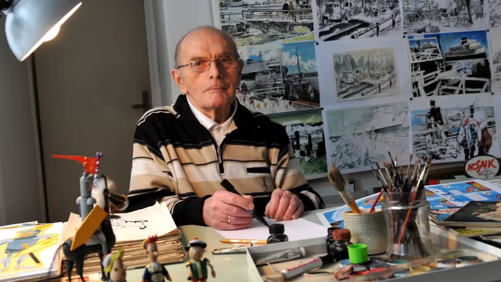Hannes Hegen beim KURIER-Besuch in seinem Haus in Karlshorst im Jahr 2010