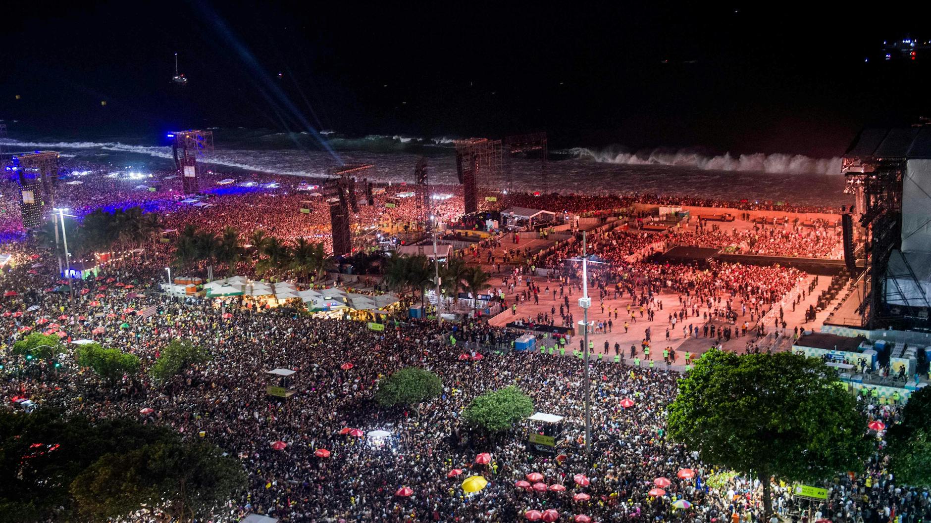 Das Mega-Konzert von Lady Gaga am Strand der Copacabana in Rio.