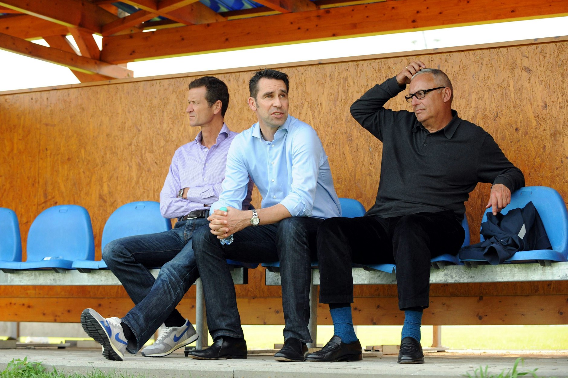 Ein Bild von 2012: Tom Herrich, Michael Preetz und Werner Gegenbauer. Nach Herrichs Rücktritt sind alle drei Macher bei Hertha BSC Geschichte.