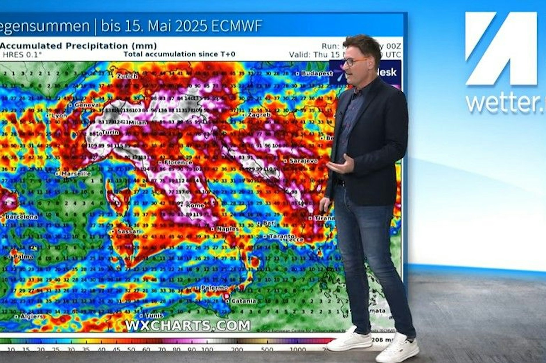 Wetter-Experte Dominik Jung verrät, wo es in den kommenden Tagen richtig nass wird.