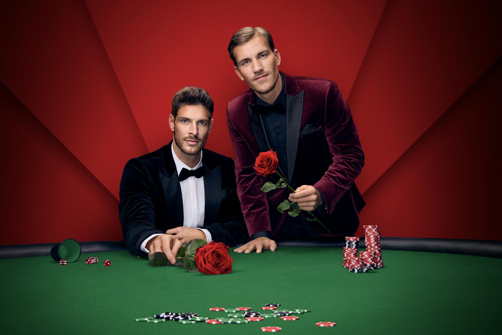 Martin Braun (l.) und Felix Stein sind die neuen RTL-„Bachelors“.