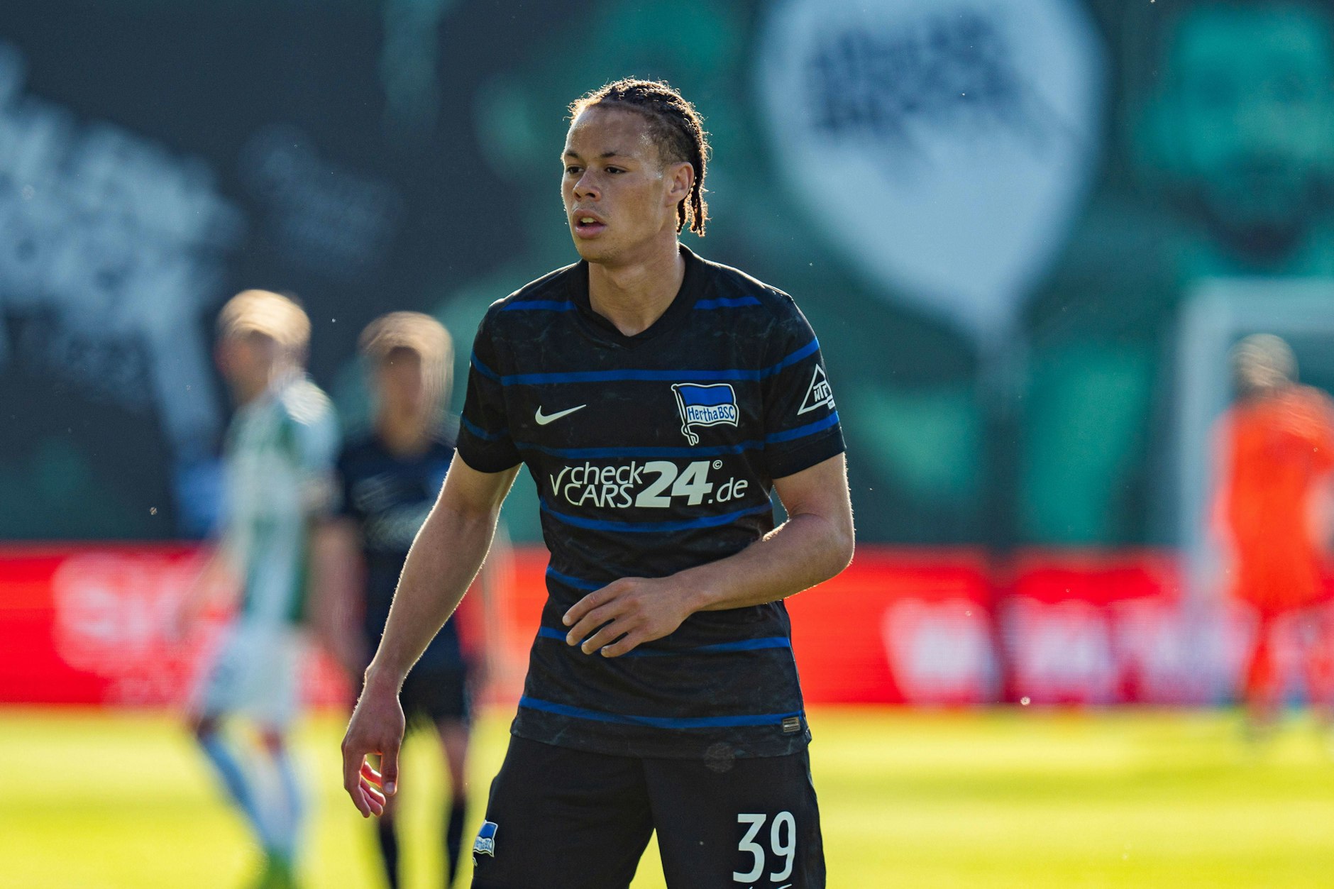 Derry Scherhant machte Freitag beim 0:2 in Münster sein vorletztes Spiel für Hertha BSC. Der junge Stürmer wird den Klub verlassen.