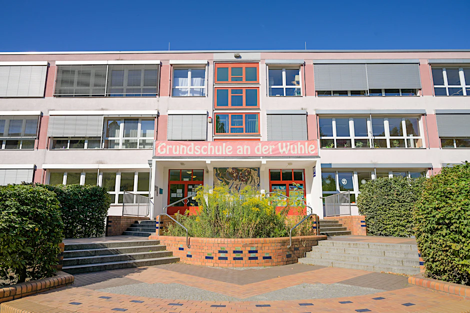Funktionell: Die Grundschule an der Wuhle in Marzahn-Hellersdorf stammt noch aus DDR-Zeiten.