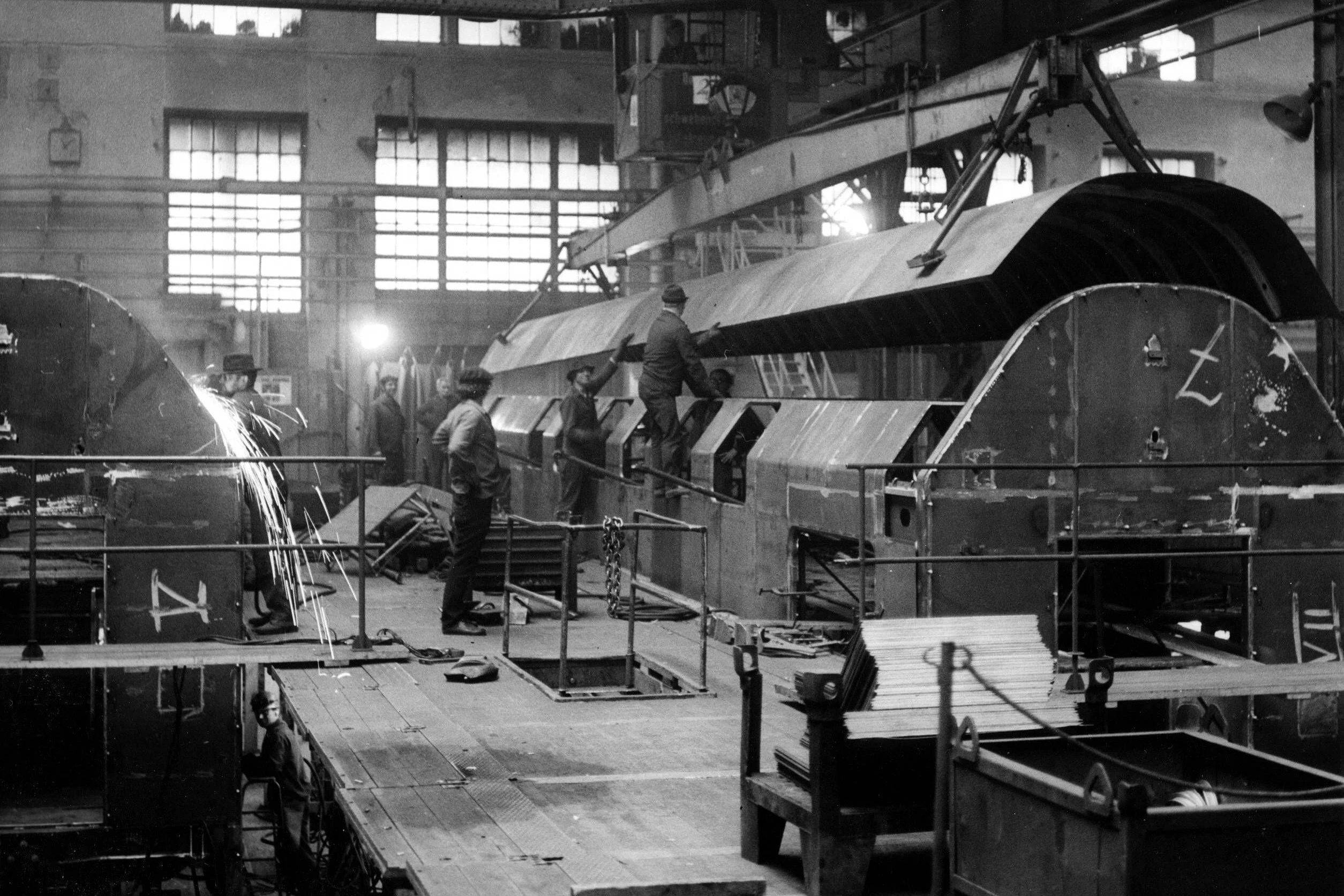 Waggonmontage in Görlitz, 1974