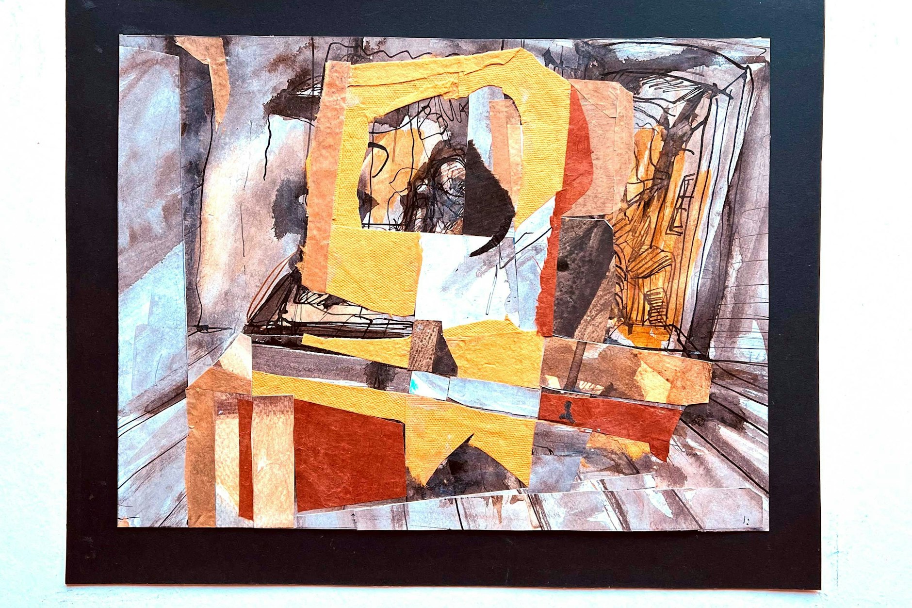 Heinz Runge: „Papiertheater“, Collage, 2024