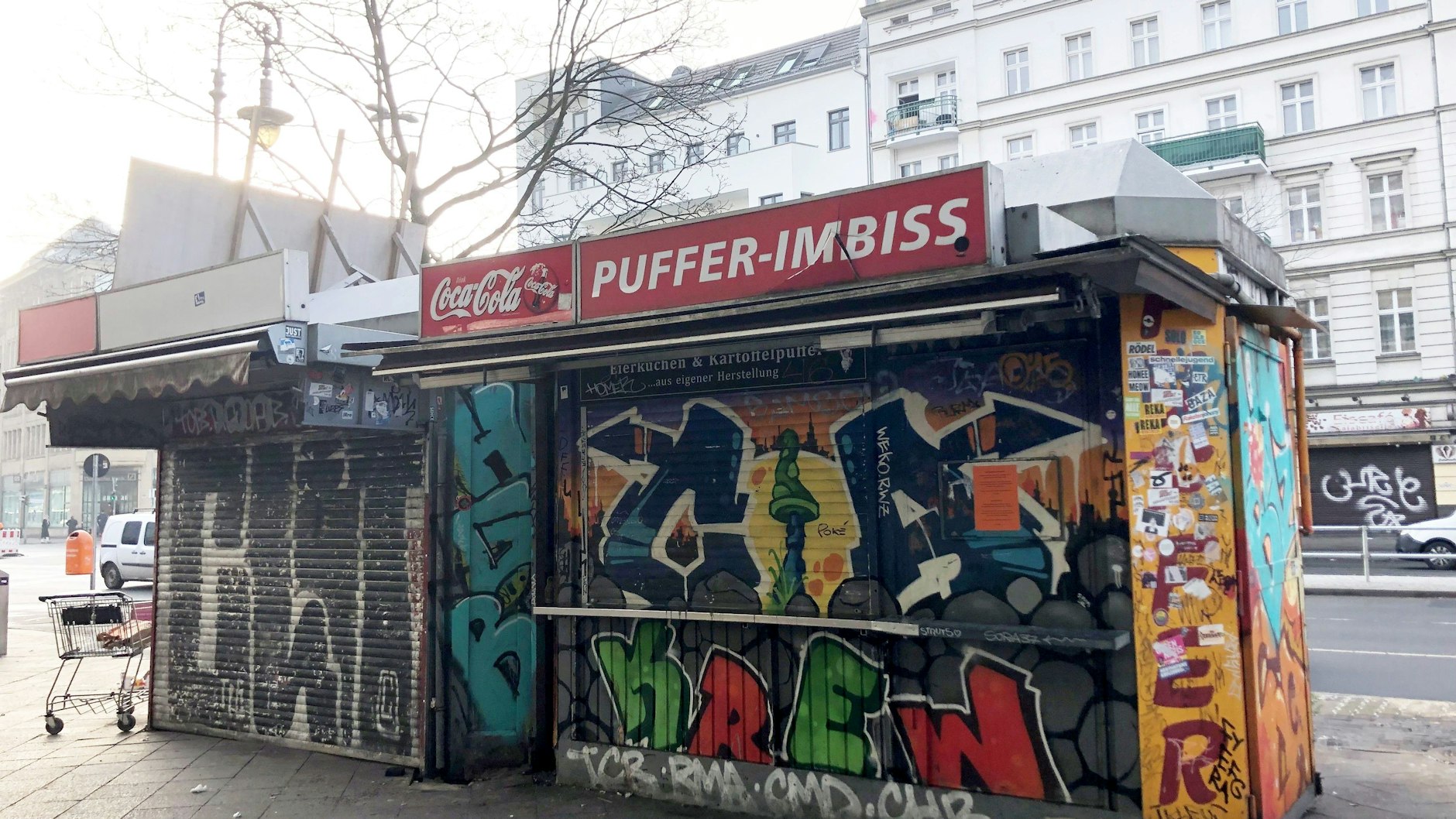 Seit Anfang des Jahres ist der Puffer-Imbiss an der Hasenheide geschlossen. Jetzt finden dort Umbauarbeiten statt.