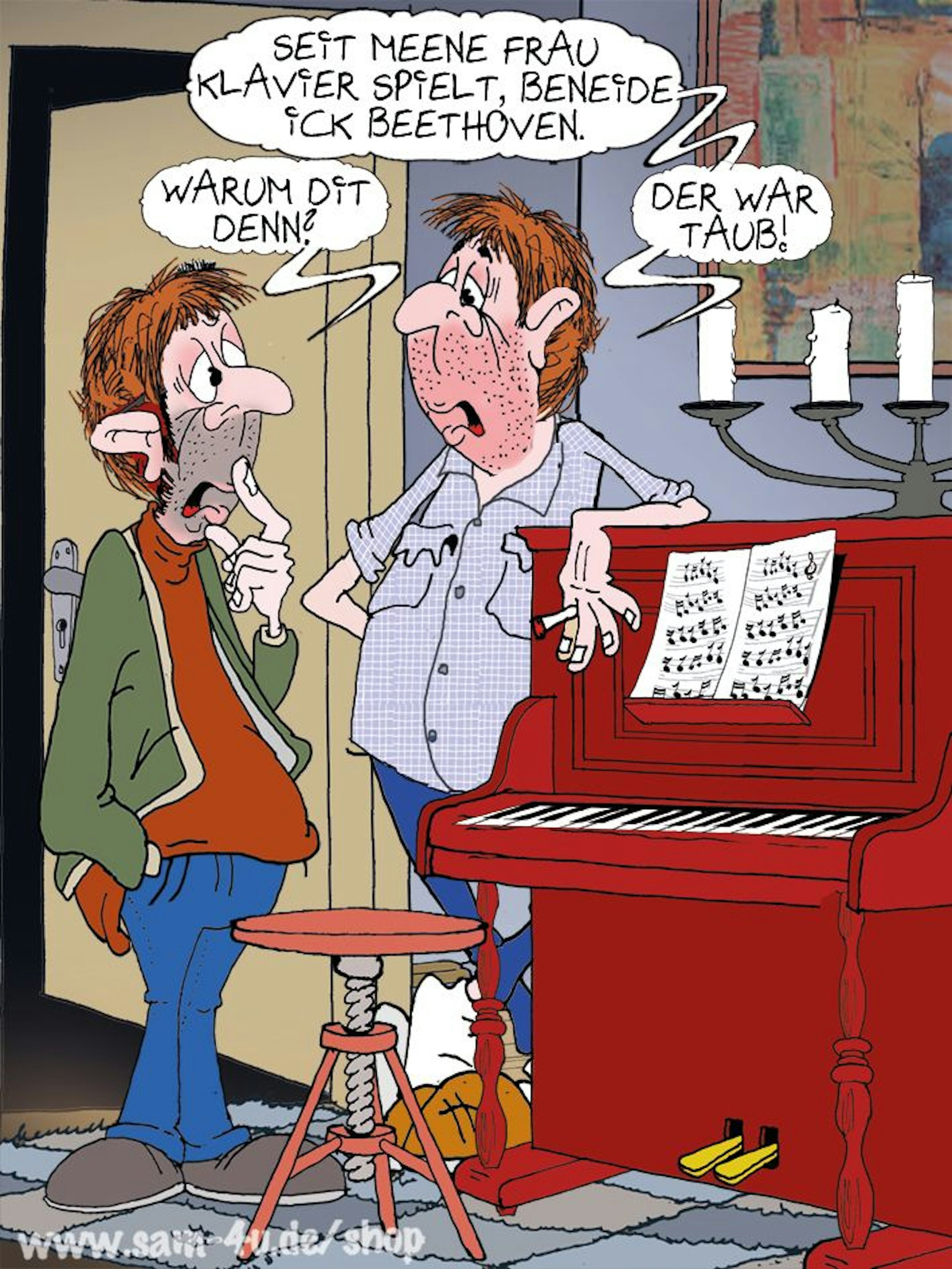 Lust auf unseren Cartoon des Tages? Der kommt auch heute aus der Feder unseres Zeichners Sam Paff aus Berlin und gehört fest zu unserer Rubrik Witz des Tages.