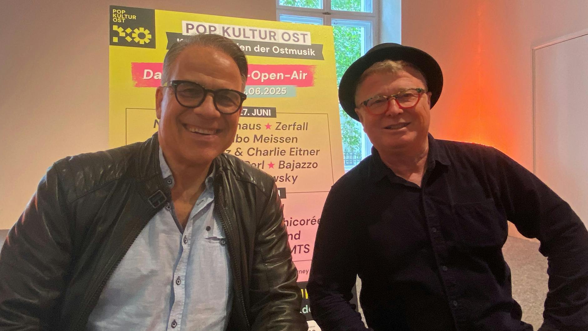 Moderator Karsten Speck und Festival-Initiator Mario Geyermann