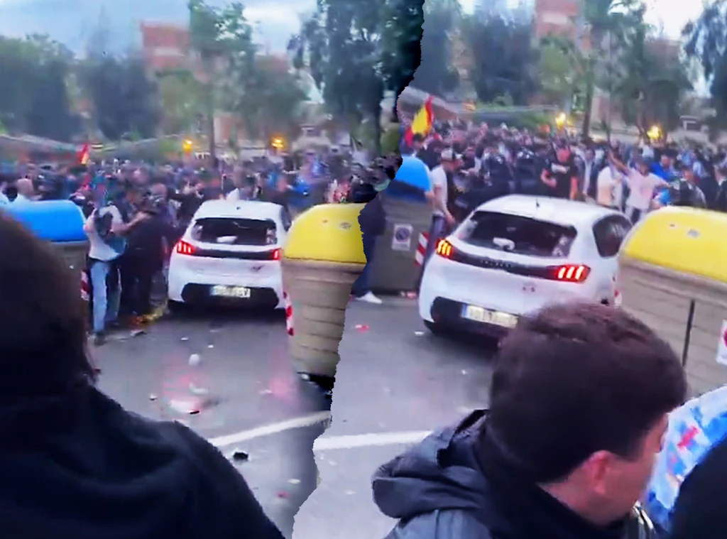 MIT VIDEO! Albtraum bei Barcelona-Derby: Auto rast in Menschenmenge