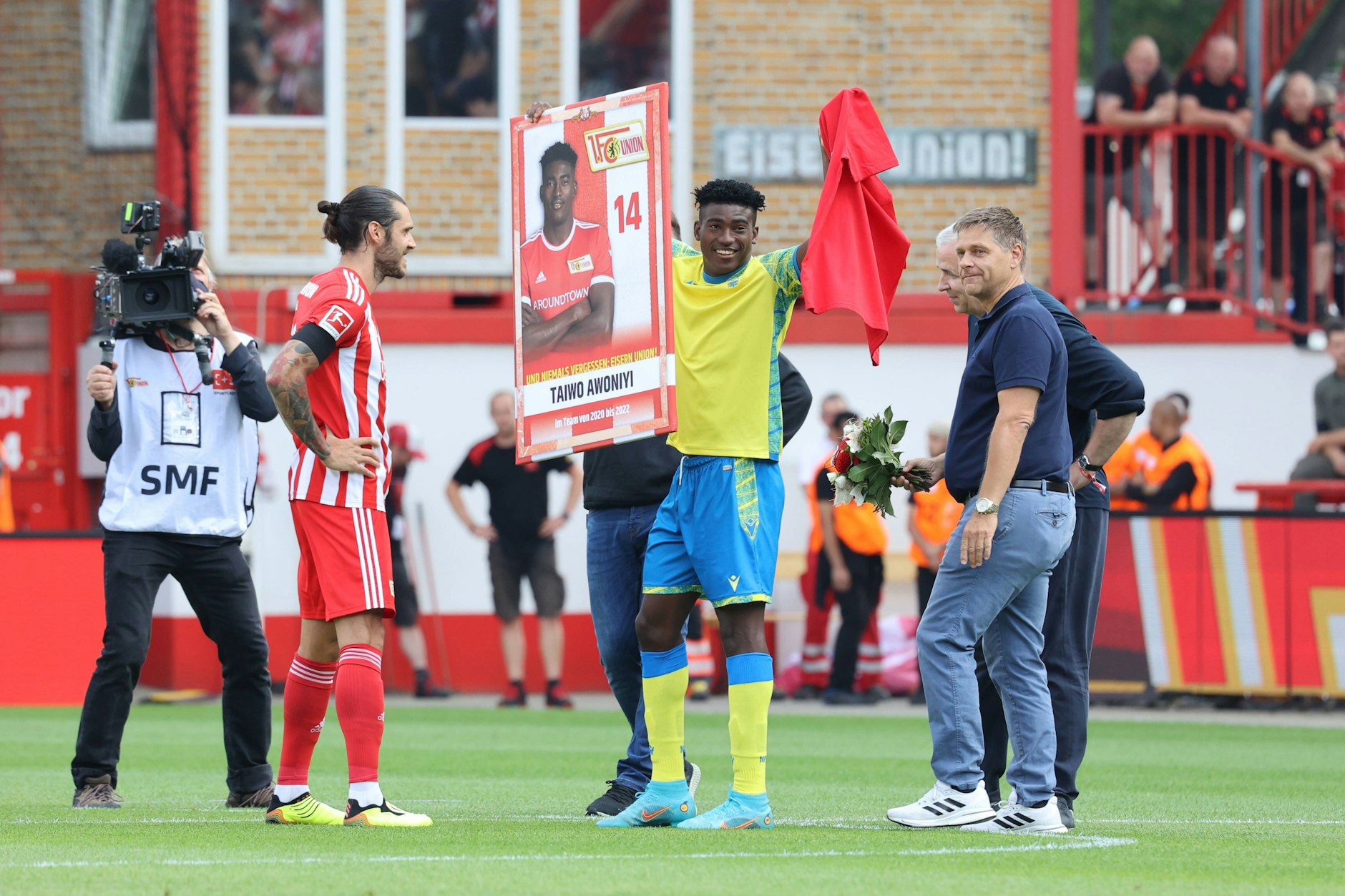Ex-Union-Star Taiwo Awoniyi (27) wurde ein Jahr nach seinem Wechsel zu Nottingham Forrest im Sommer 2022 an der Wuhle verabschiedet.