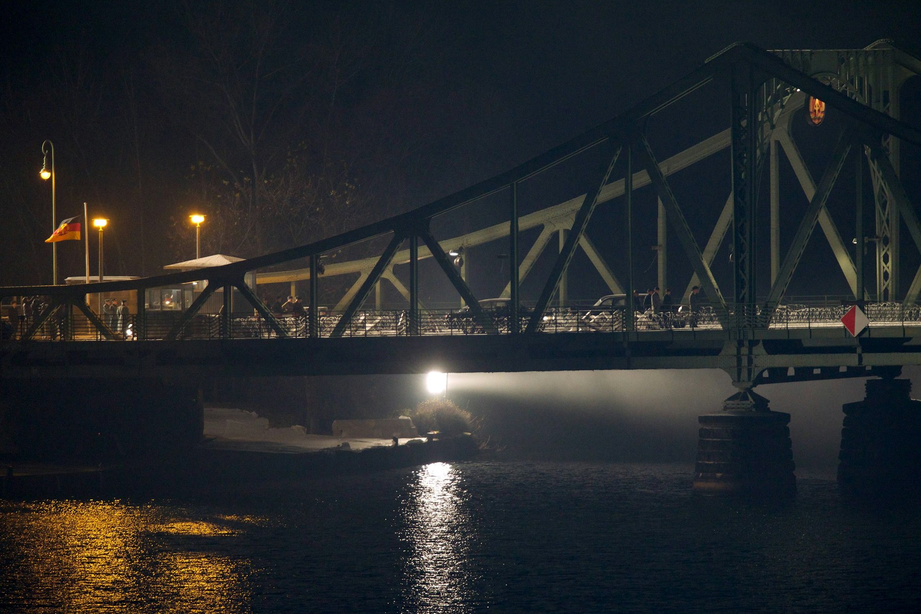 Filmdreh für Spielbergs „Bridge of Spies “am Originalschauplatz der Glienicker Brücke