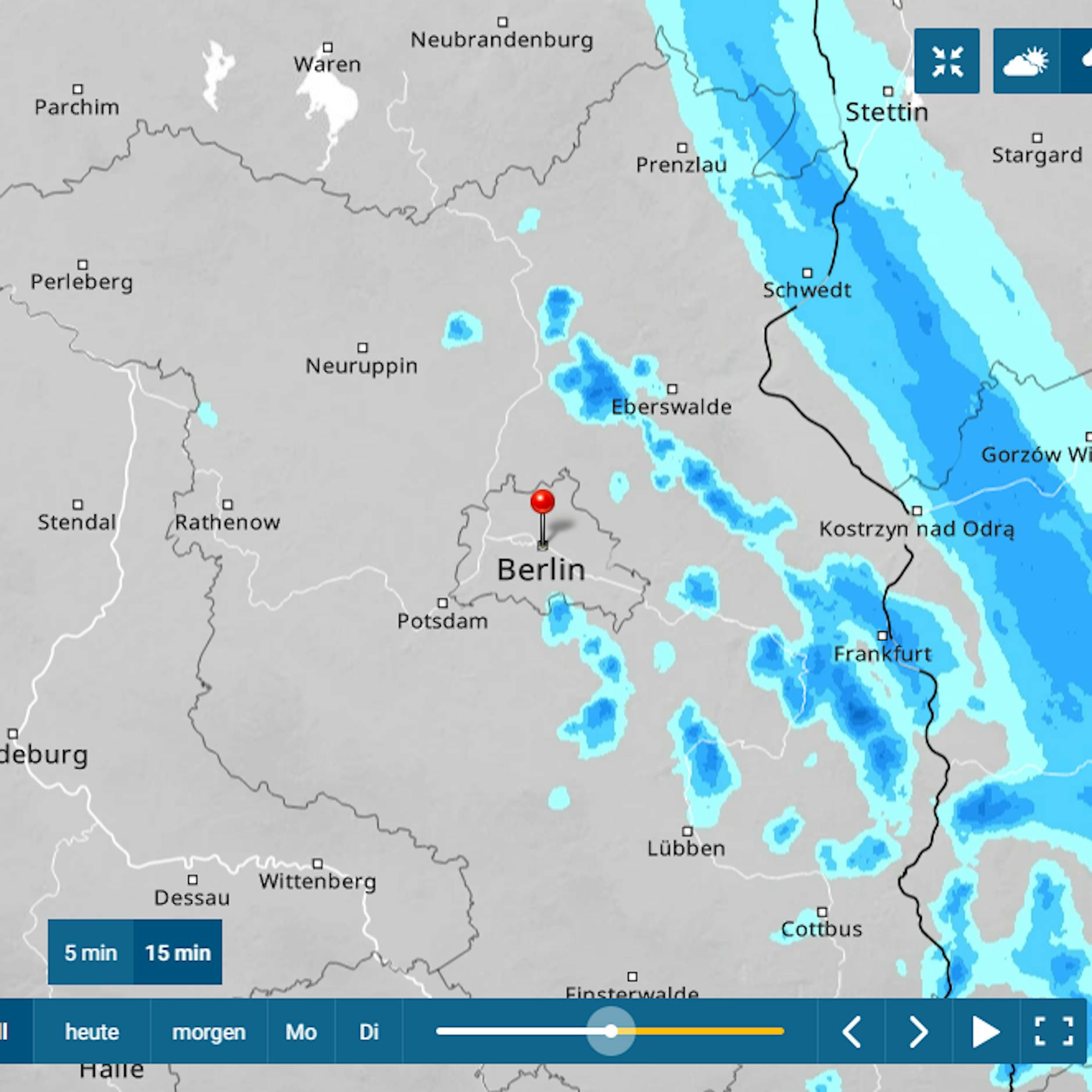 Blitz und Donner: Diese Unwetterfront fegt ab 18 Uhr über Berlin