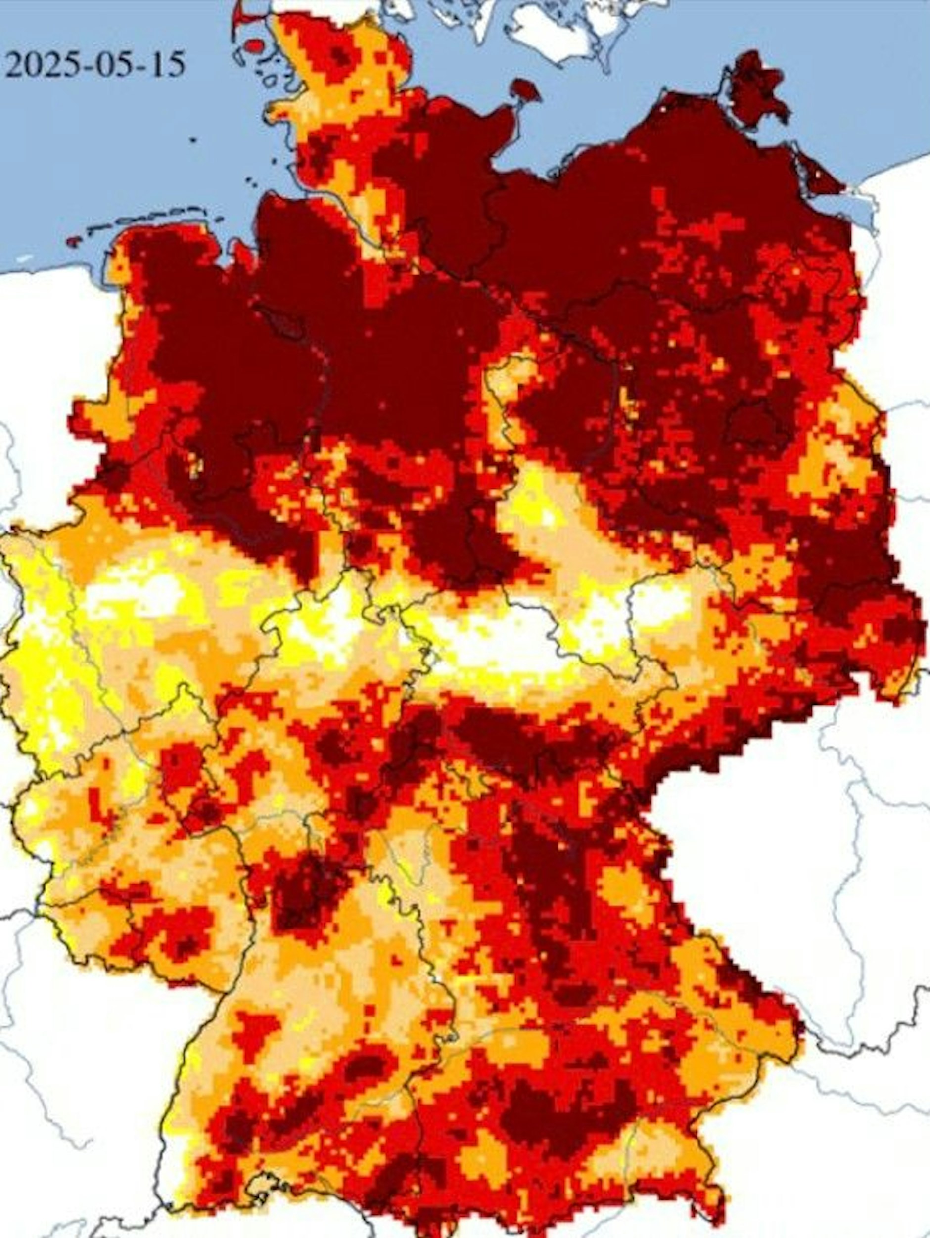Das Helmholtz-Zentrum für Umweltforschung gibt täglich diesen Dürre-Monitor heraus.