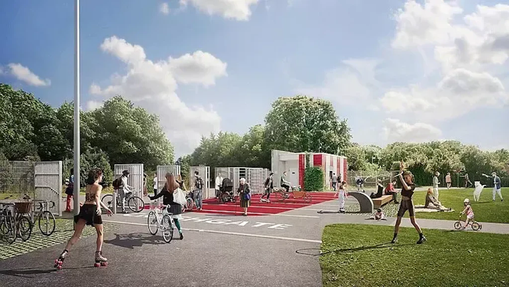This is why the Neukölln entrance to Tempelhofer Feld, the Crash Gate ...