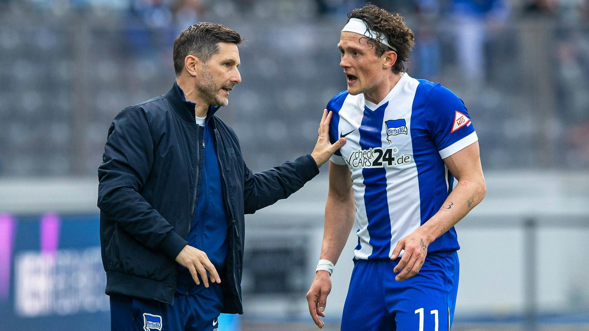 Stefan Leitl (l.) und Fabian Reese sind ein eingespieltes Team bei Hertha BSC.