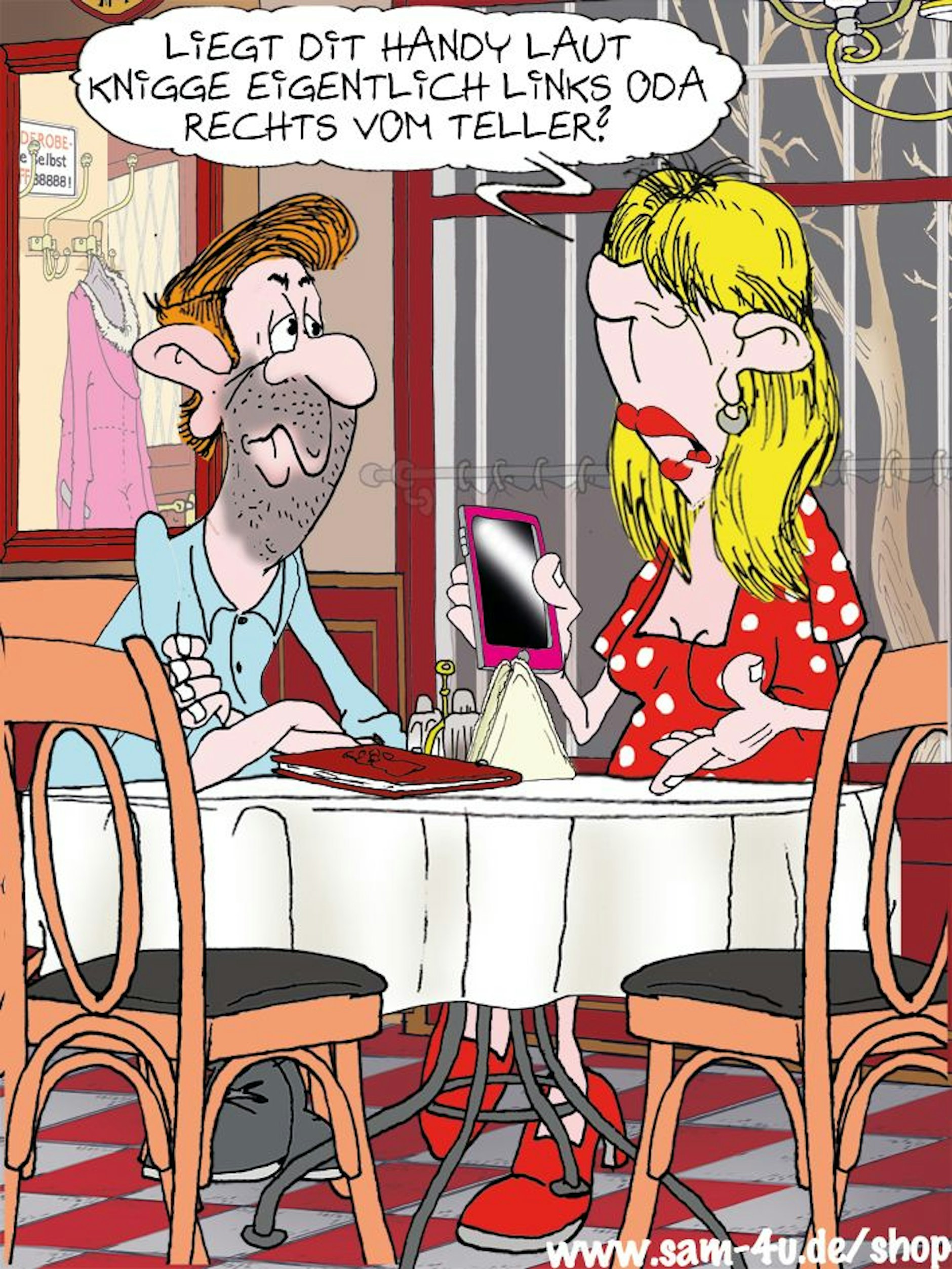 Lust auf unseren Cartoon des Tages? Der kommt wie jeden Tag von Zeichner Sam Paff aus Berlin - und hat einen festen Platz in unserer Rubrik Witz des Tages.