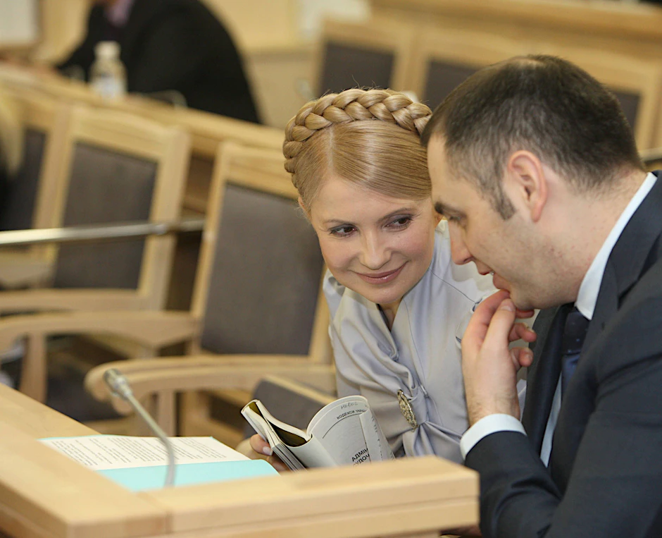Andrij Portnow (r.) mit der ehemaligen Premierministerin der Ukraine, Julija Tymoschenko.