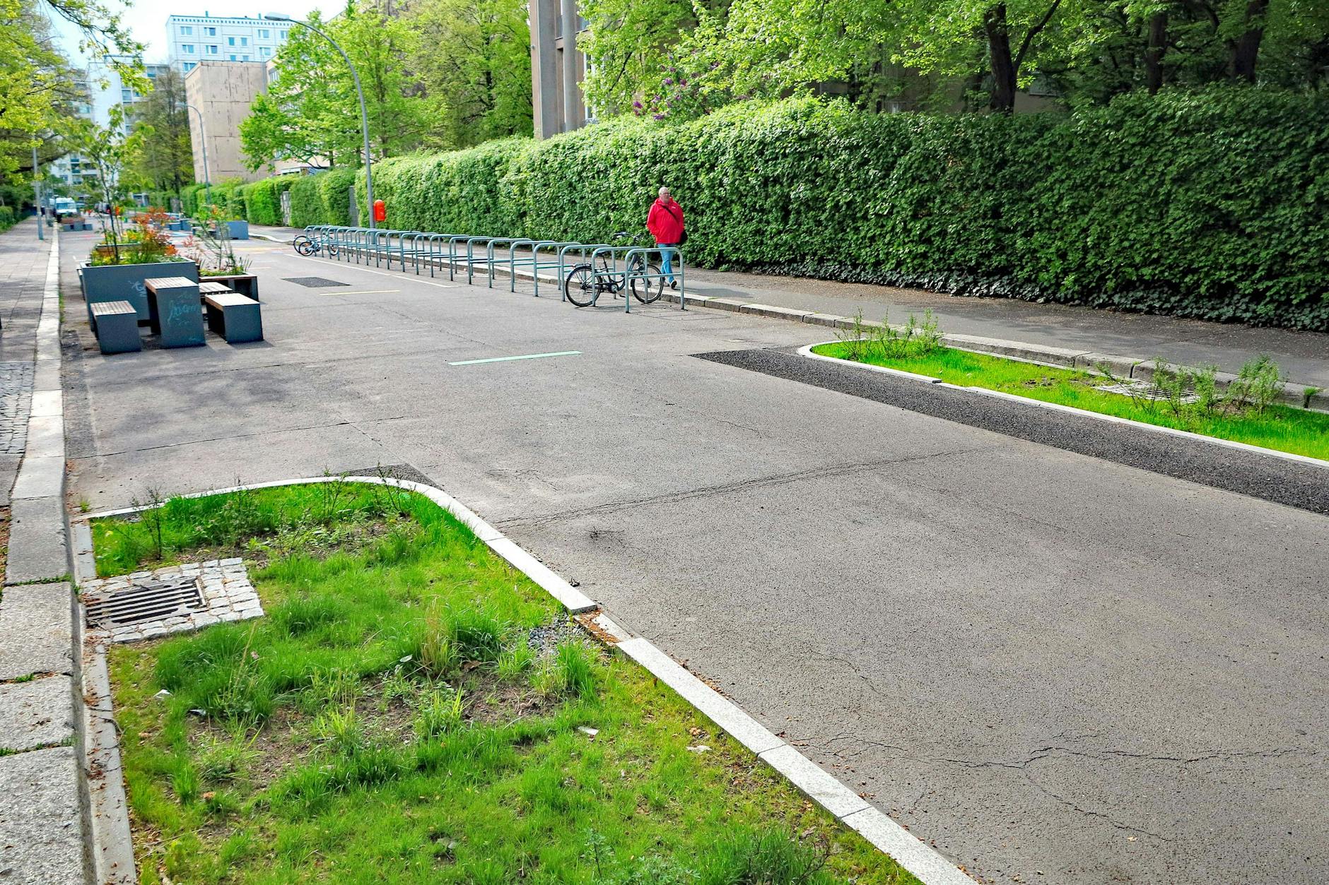 Die Singerstraße vor der GutsMuths-Grundschule in Mitte ist mittlerweile eine Schulstraße.