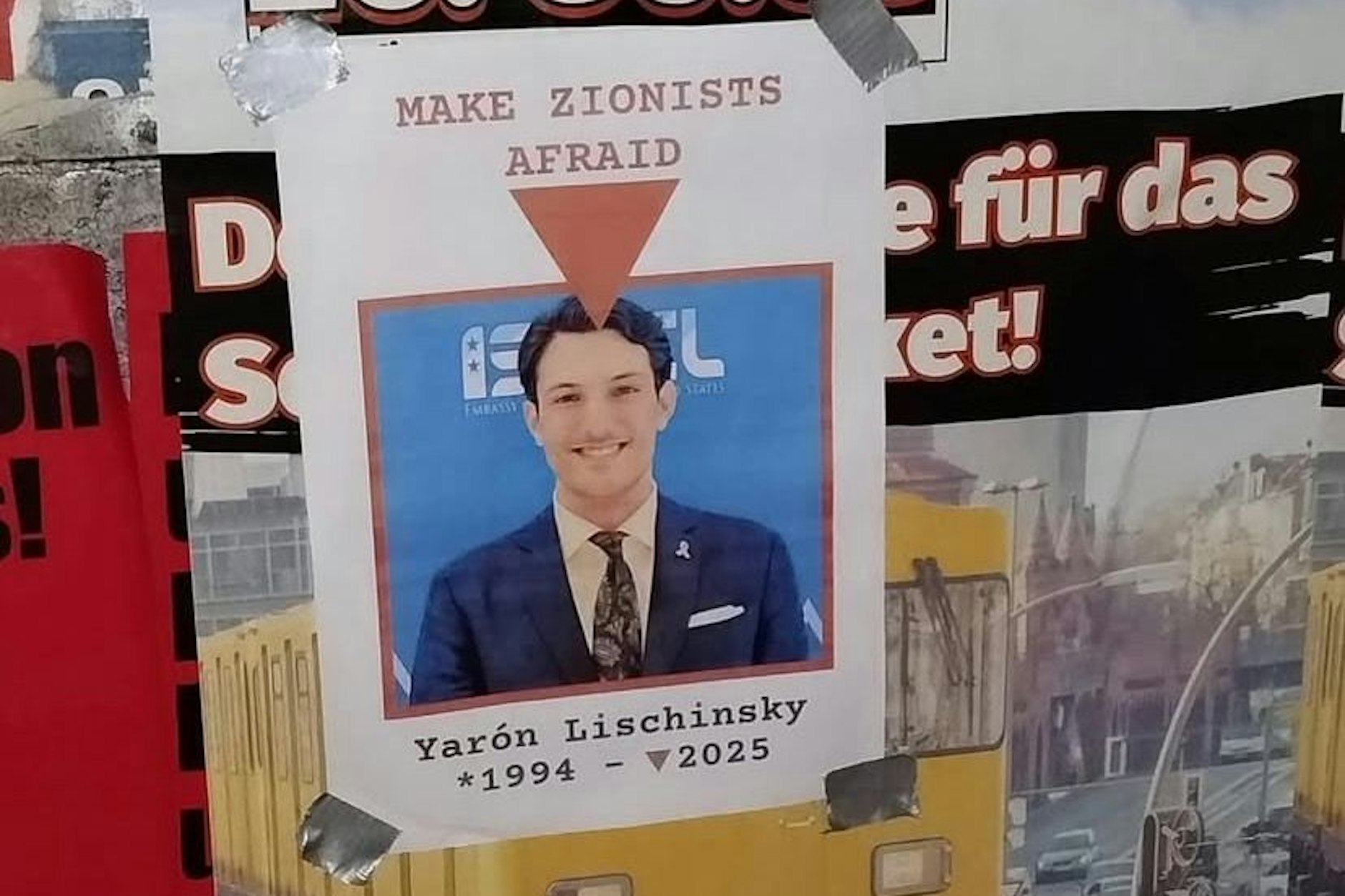 „Klare Morddrohung“: Dieses Foto soll am Freitag in Berlin-Mitte aufgenommen worden sein.