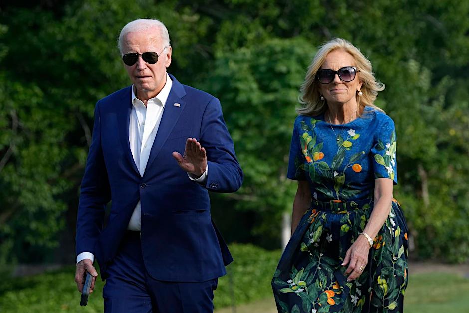 Der ehemalige US-Präsident Joe Biden und seine Frau, Jill Biden.