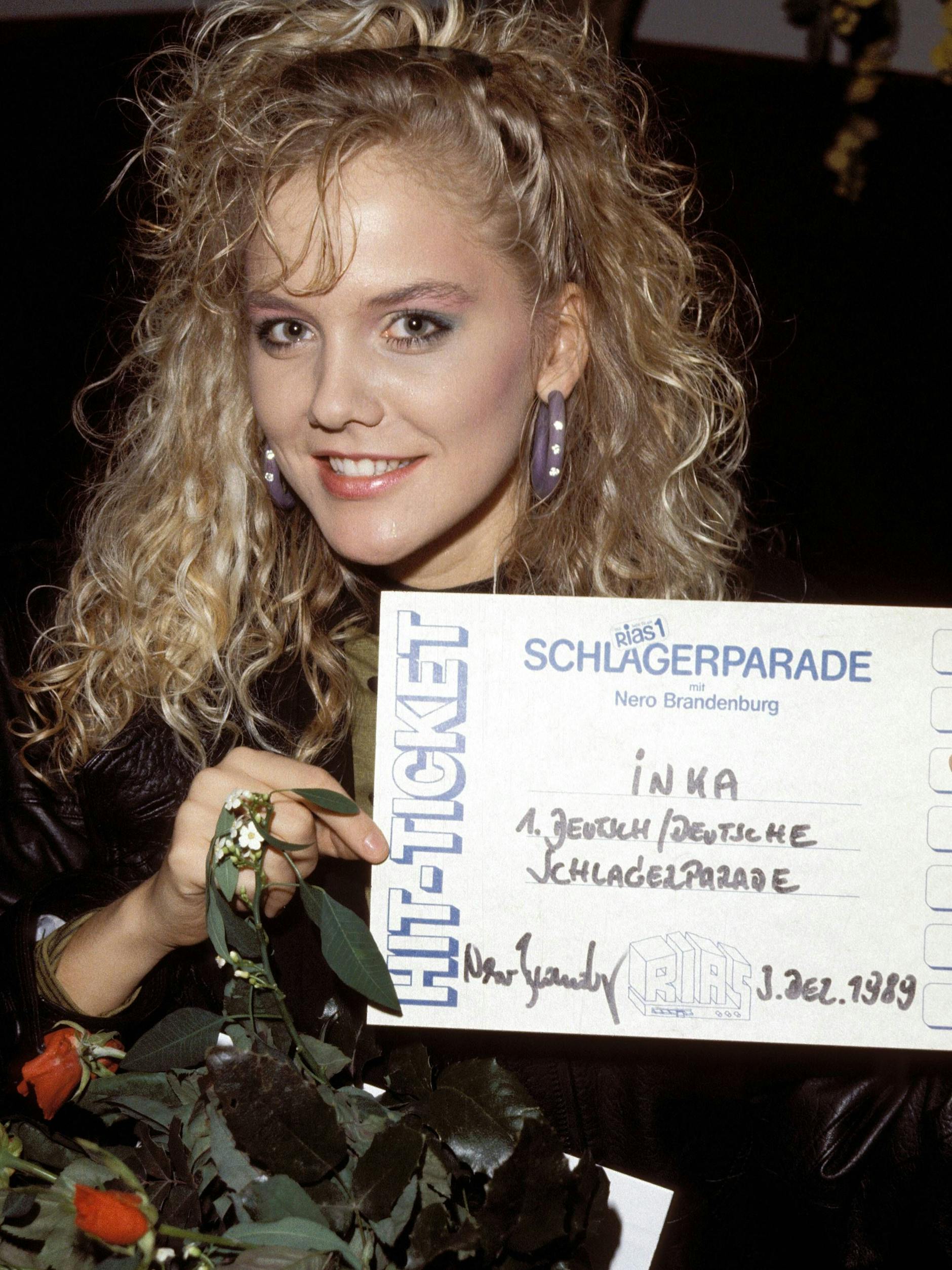 Bei der ersten Deutsch-Deutschen Schlagerparade 1989 war Inka Bause auch dabei.