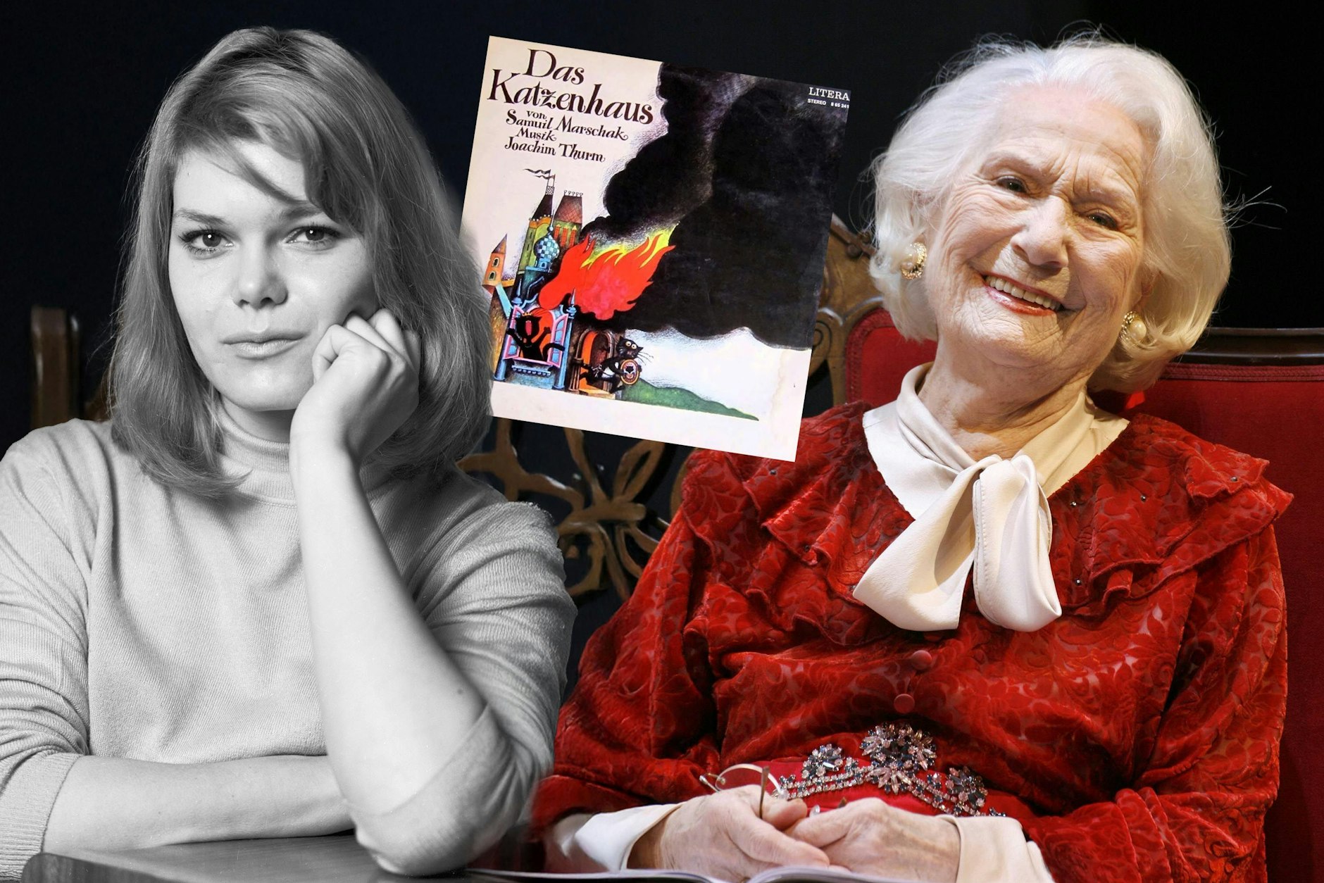 Auch die Stimmen von Katja Paryla (l.) und Inge Keller (r.) waren im Hörspiel „Das Katzenhaus“ zu hören. Die Schallplatte erschien erstmals im Jahr 1977.