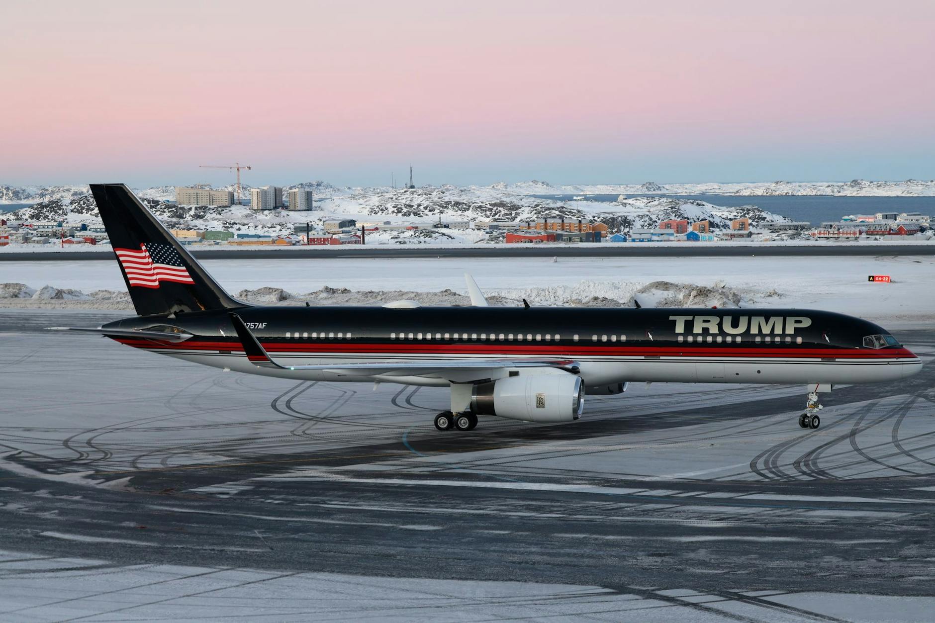 Ein Flugzeug mit Donald Trump Jr. an Bord landete im Januar in Nuuk.