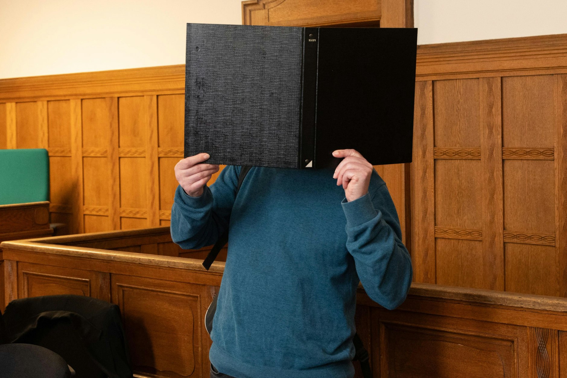 Der Angeklagte im Gerichtsaal