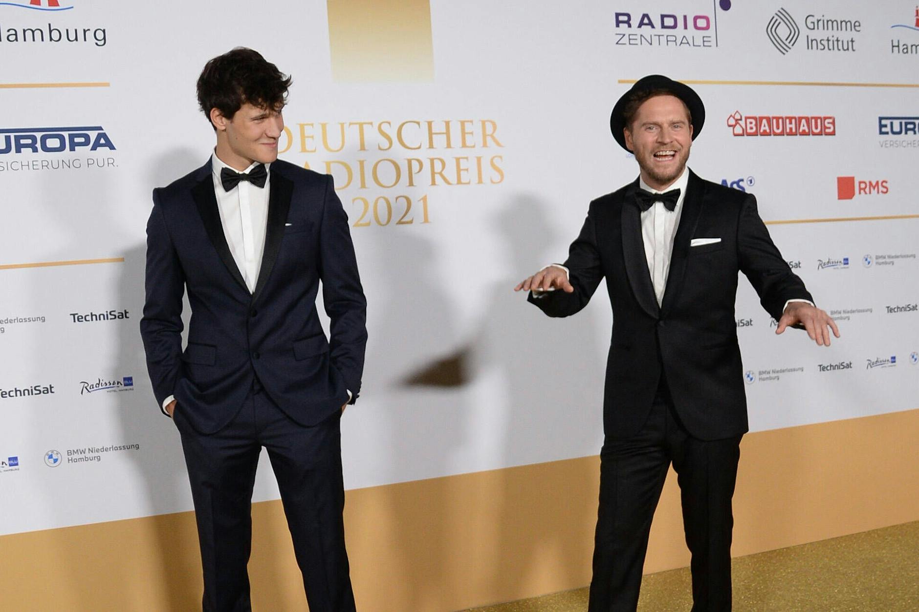 Wincent Weiss und Johannes Oerding beim Deutschen Radiopreis im Jahr 2021.
