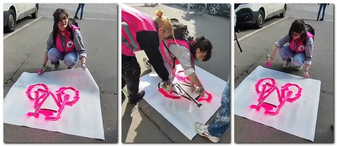 Mit VIDEO! Sie sprüht einfach los: Klima-Lillis neuester Streich in Berlin