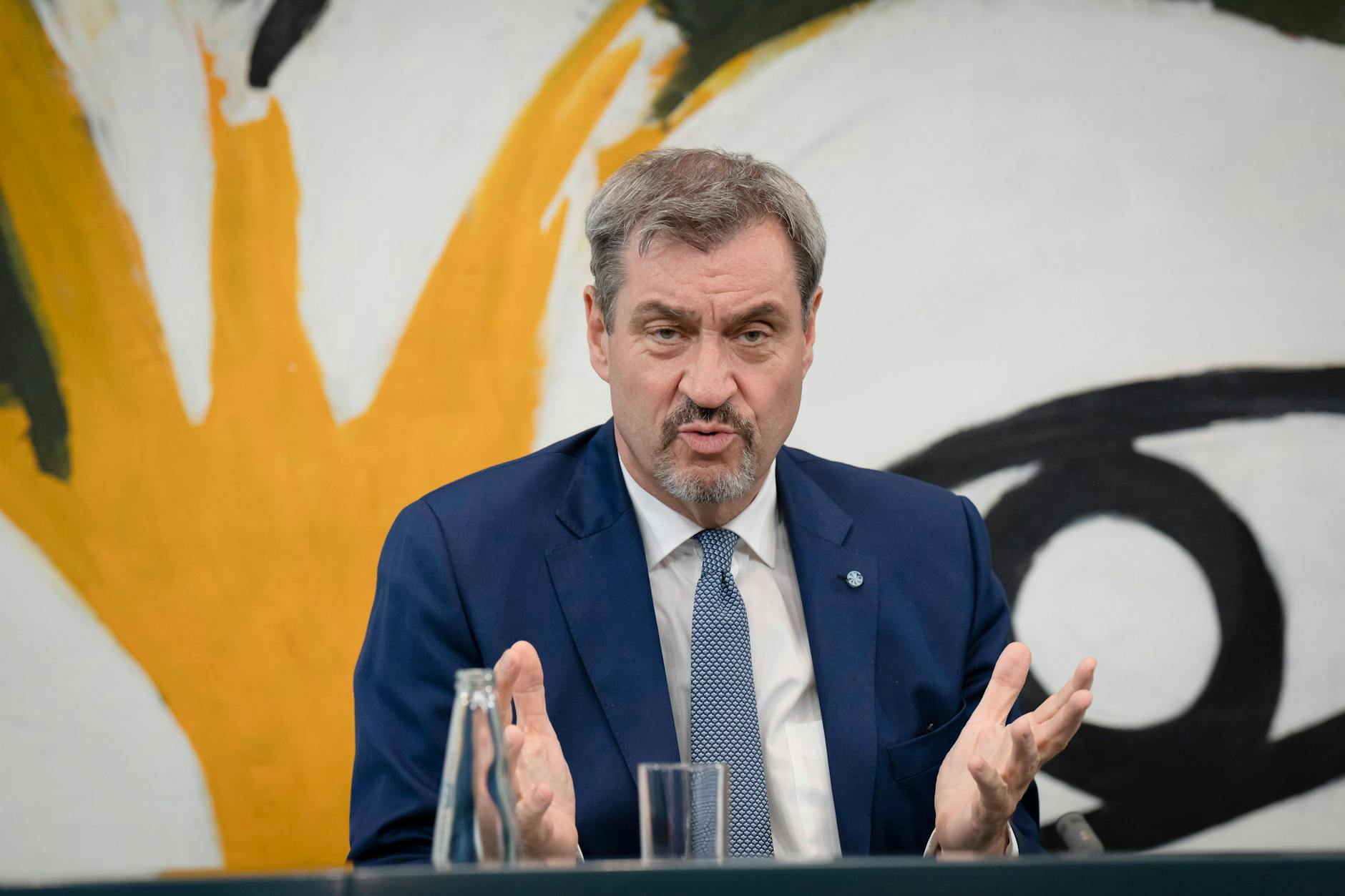 Markus Söder nach der Sitzung im Koalitionsausschuss am Mittwoch