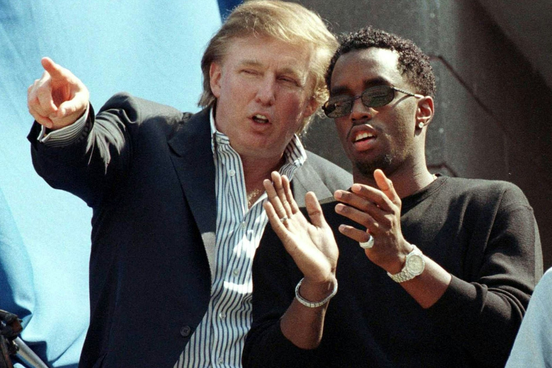 ARCHIV - 16.05.1996: Donald Trump und US-Rapper Sean Combs.