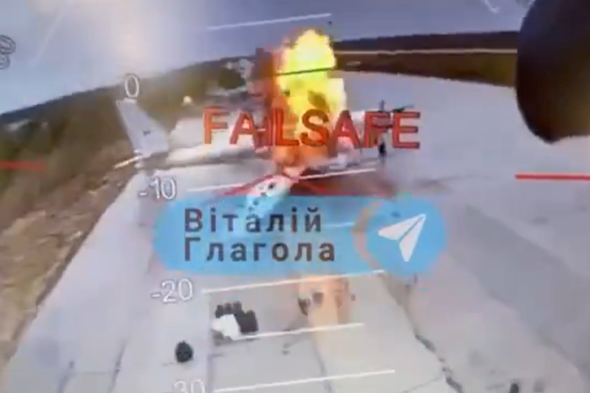 Das Bild soll den Angriff auf die Belaja-Luftwaffen-Basis in der Region Irkutsk zeigen.