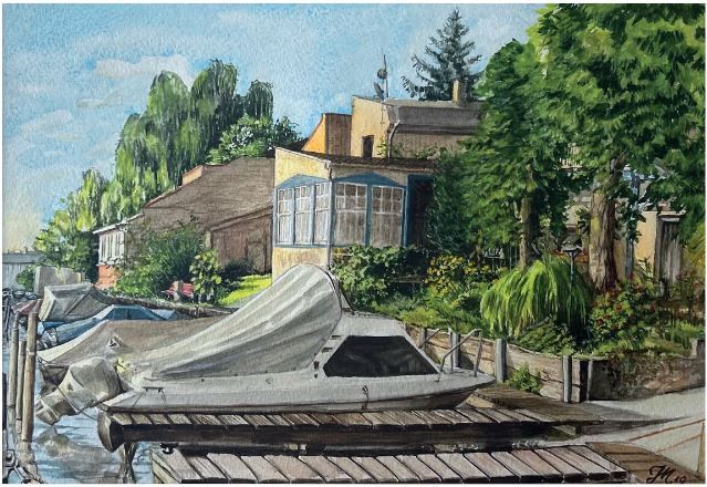 Ausstellung in Grünau: Judith Merkushev zeigt Bilder „Nah am Wasser“