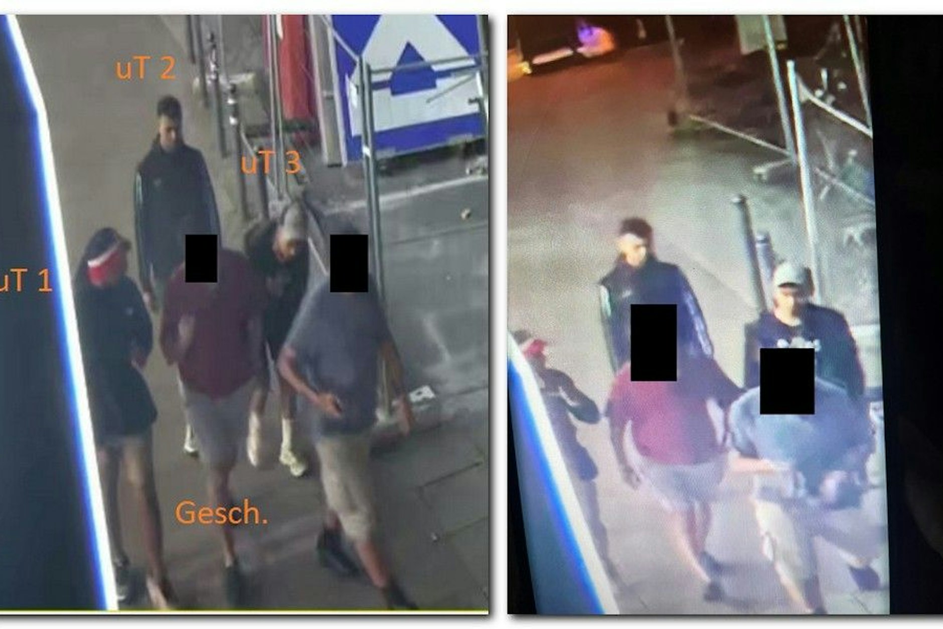 Die Polizei sucht nach diesen Männern.