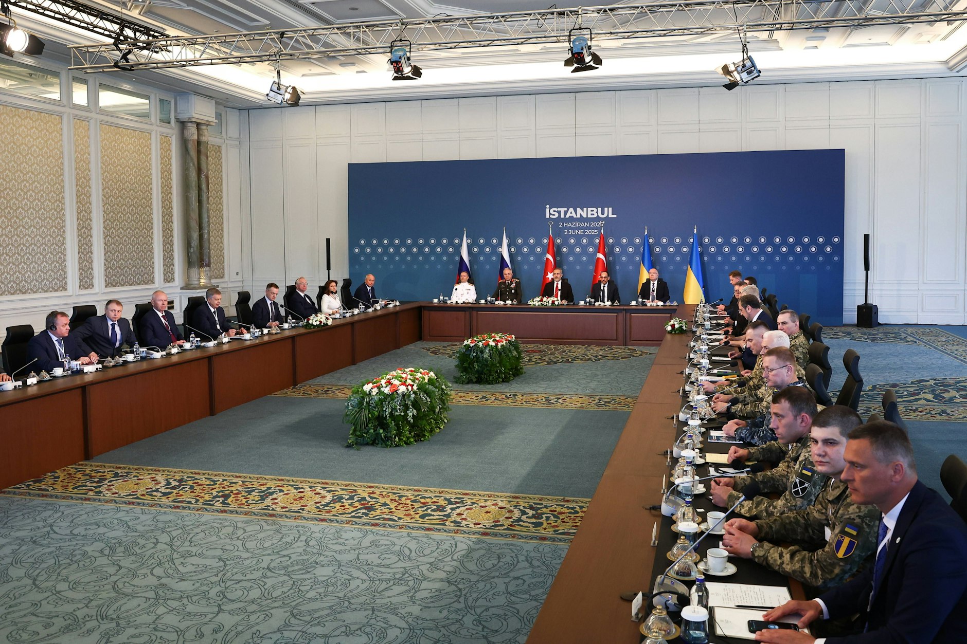 Die Verhandlungen zwischen Moskau und Kiew fanden am Montag im Ciragan-Palast in Istanbul statt.