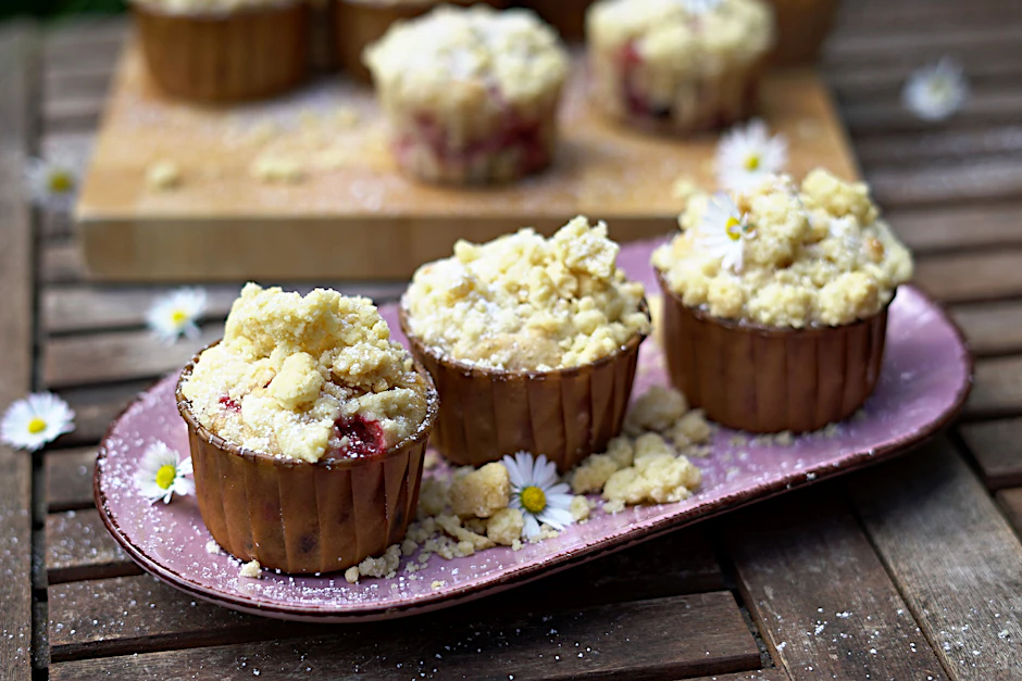 Erdbeermuffins mit Streuselkrone