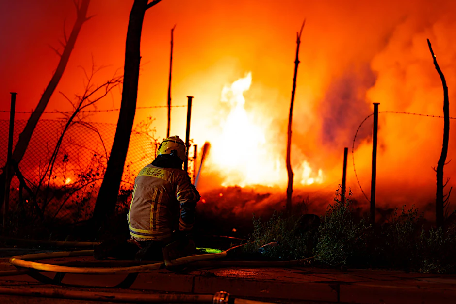 In der Nacht zum Montag kam es zu einem Großbrand im Gewerbegebiet am Pyramidenring.