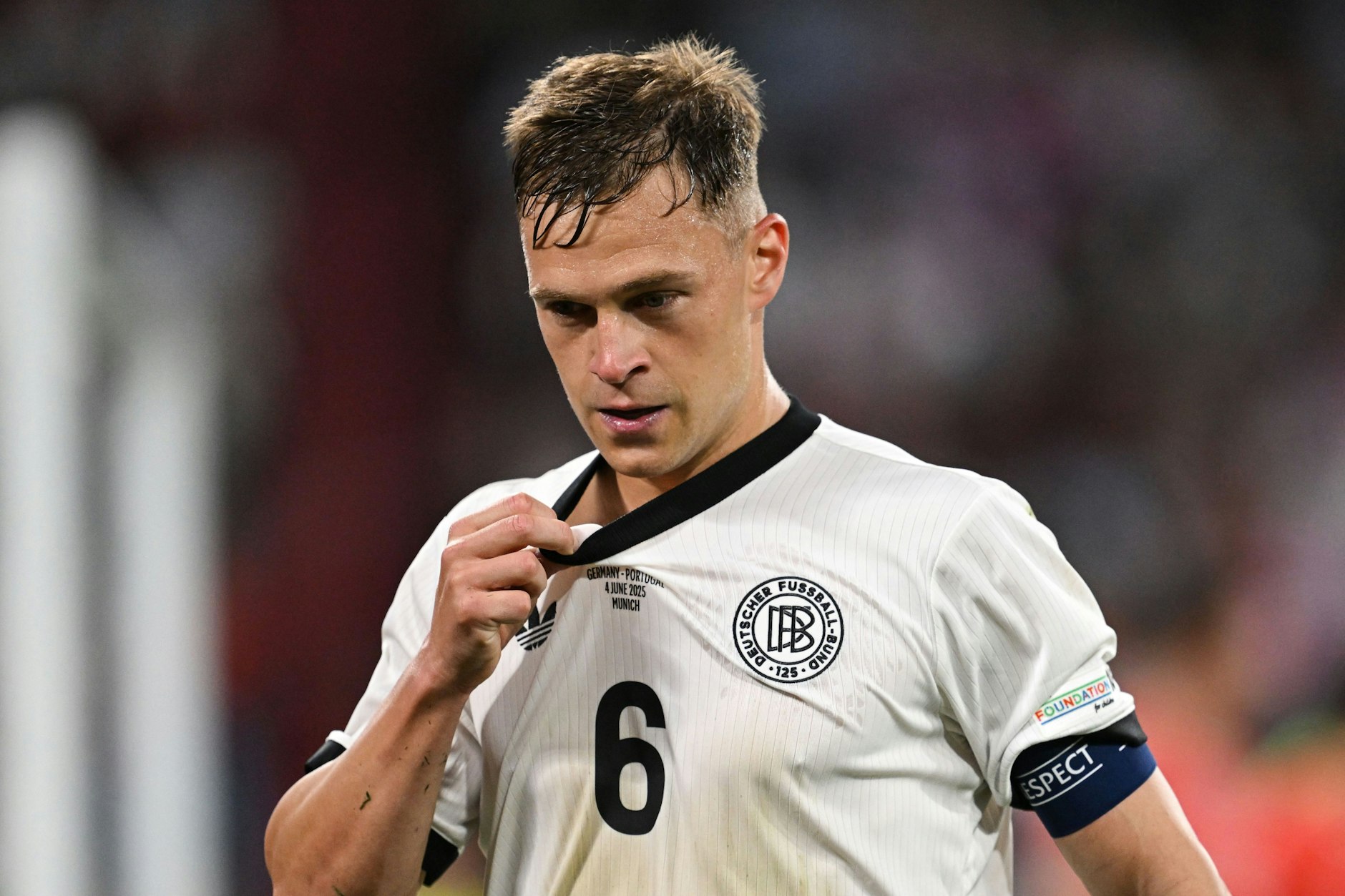 Soll nach dem 1:2 gegen Portugal laut Julian Nagelsmann „wahre Worte“ in der Kabine gefunden haben: Joshua Kimmich.